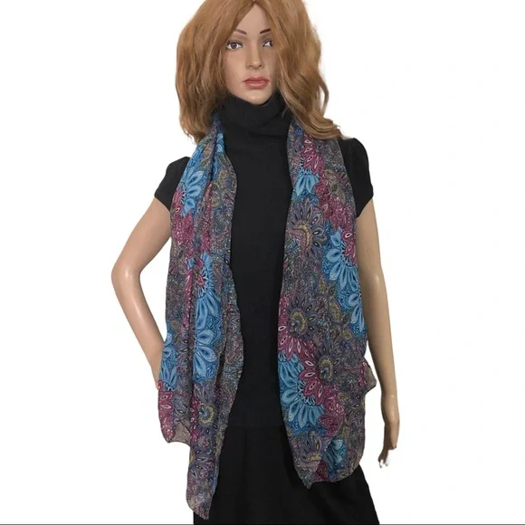 Lavello Chiffon Wrap Vest Converts for Multiple Looks! Multicolor Floral… - Picture 9 of 12